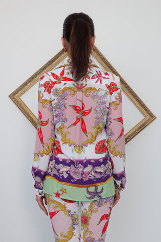 Versace for Riachuelo Marine Print Shirt, Size 36