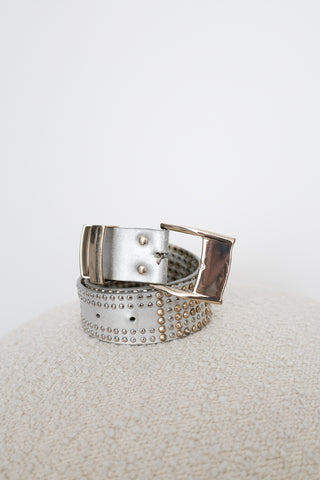 Versace for H&amp;M Studded Greca Leather Belt - XS