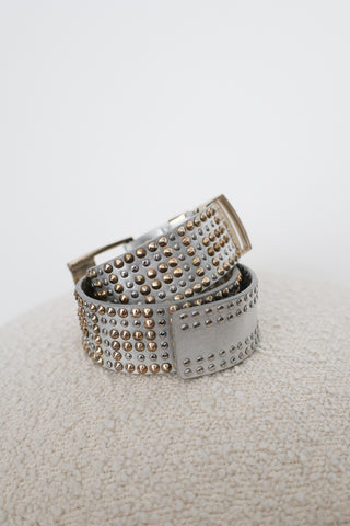 Versace for H&amp;M Studded Greca Leather Belt - XS