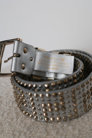 Versace for H&amp;M Studded Greca Leather Belt - XS