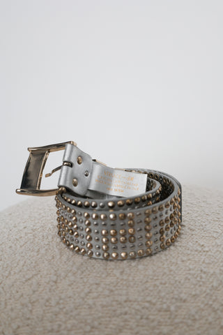 Versace for H&amp;M Studded Greca Leather Belt - XS