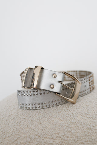 Versace for H&amp;M Studded Greca Leather Belt - XS