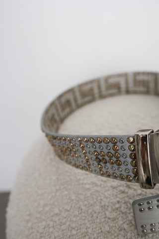 Versace for H&amp;M Studded Greca Leather Belt - XS