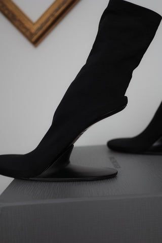 Balenciaga Stage 100MM Stretch-Knit Booties - 8