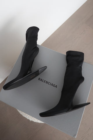 Balenciaga Stage 100MM Stretch-Knit Booties - 8