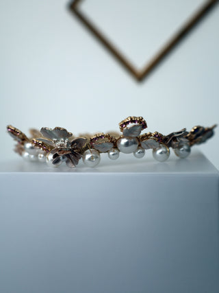 Ael Este Gold Sofia Pear Headband - OS