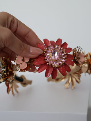 Ashlee Lauren Pink Aida structured crown accessory.