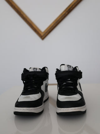 Nike x Stüssy Air Force 1 Mid Light Bone Black sneakers size 33.5 EU.