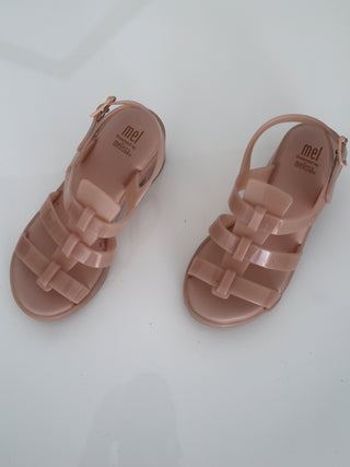Melissa Mel Flox High pink slingback sandals with low block heel size 31 EU.