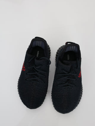 Adidas Yeezy Boost 350 V2 black red kids sneakers size 27 EU.
