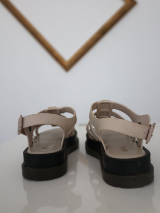 Melissa Flox III beige strappy sandals size 35/36 EU.
