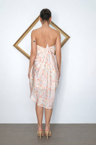 Zimmermann Circus Drape Dress – Checkered Silk, Size 0