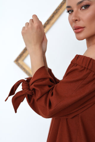 Tibi Bateau Three-Quarter Sleeve Blouse – Size US 4