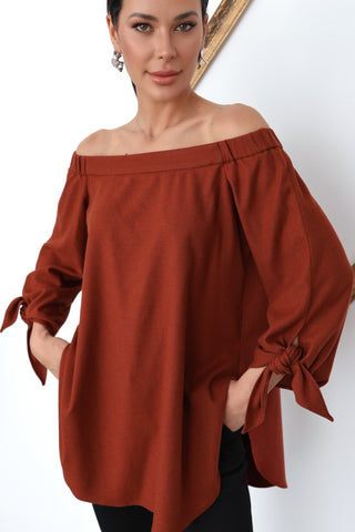 Tibi Bateau Three-Quarter Sleeve Blouse – Size US 4