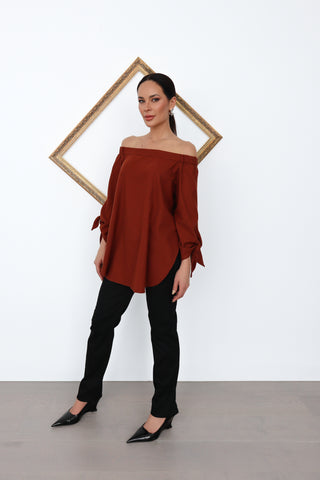 Tibi Bateau Three-Quarter Sleeve Blouse – Size US 4