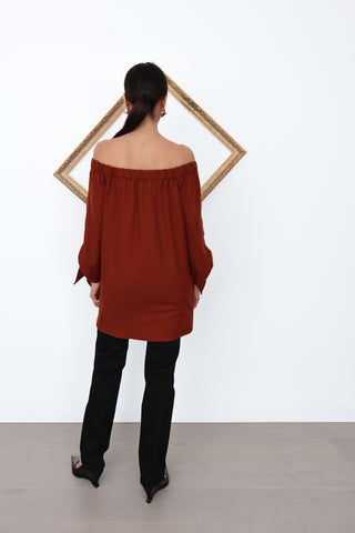 Tibi Bateau Three-Quarter Sleeve Blouse – Size US 4