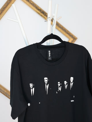 Fiction Apparel BLVRD Boys black cotton T-shirt with white graphic print