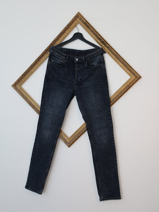 Ksubi Black Denim Jeans with Signature Back Cross Embroidery – Size 32