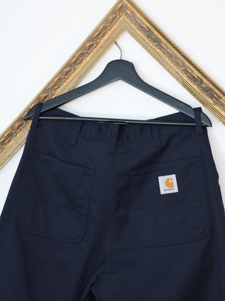 Carhartt WIP navy blue Single Knee work pants for men