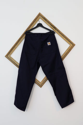 Carhartt WIP navy blue Single Knee work pants for men