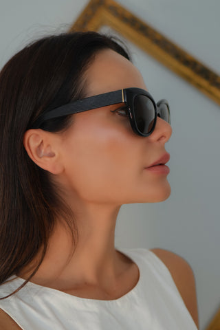 Linda Farrow Rounded Cat Eye Sunglasses
