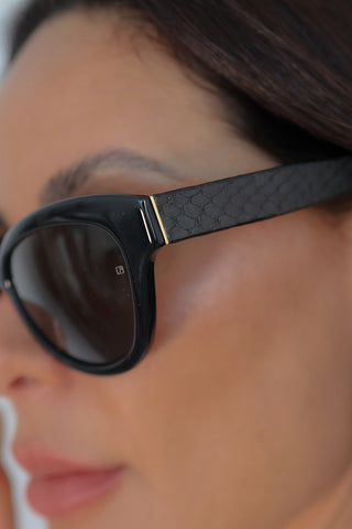 Linda Farrow Rounded Cat Eye Sunglasses