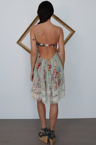 Zimmermann Sundance floral embroidered cotton dress with feminine silhouette