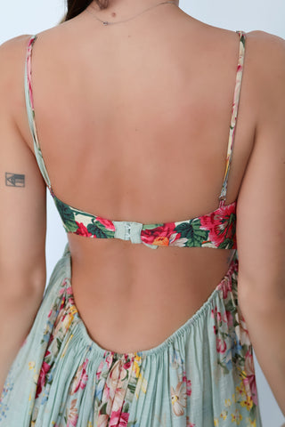 Zimmermann Sundance floral embroidered cotton dress with feminine silhouette