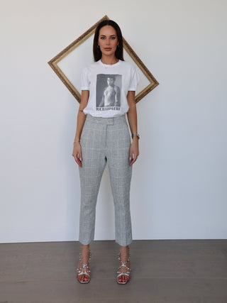 Camilla and Marc Sappho grey tailored trousers with high-rise waist and tapered leg