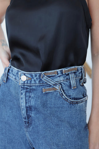 Wrangler x Staud Wide Leg Jeans, Blue, Size 28x32