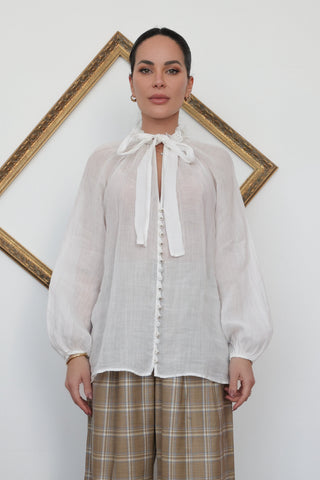 Zimmermann Butterfly Blouse – White, Size 0