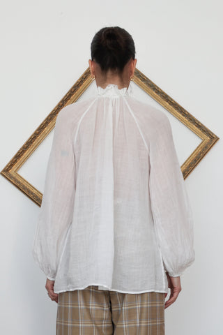 Zimmermann Butterfly Blouse – White, Size 0
