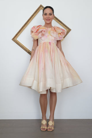 Zimmermann Flounce Dress – Watercolour Print, Size 0