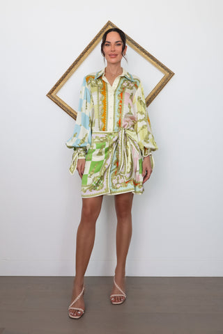 Alémais Checkmate Silk Mini Dress - 8