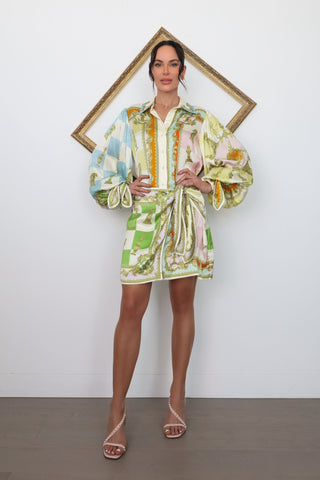Alémais Checkmate Silk Mini Dress - 8
