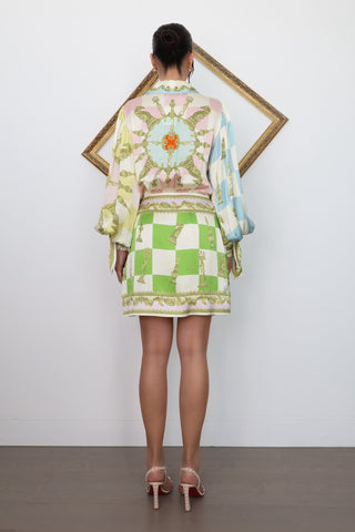 Alémais Checkmate Silk Mini Dress - 8