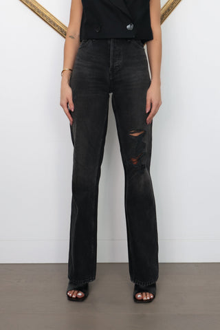 Re/Done Distressed Denim Warm in Black – Size US 27 