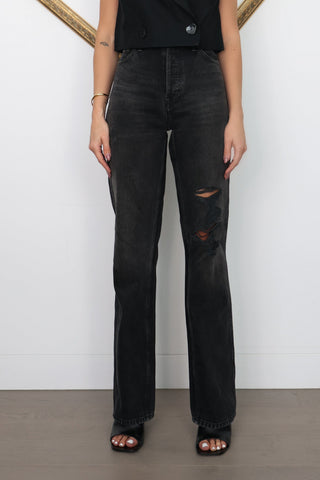 Re/Done Distressed Denim Warm in Black – Size US 27 