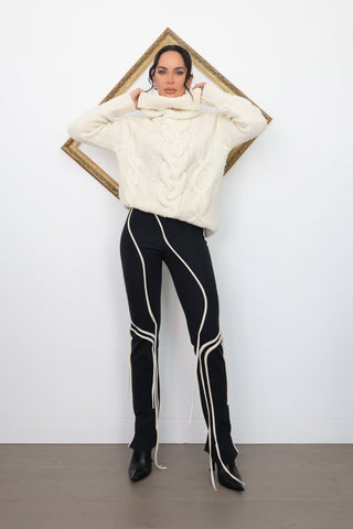 Ottolinger Legging with White Trim Black – Size M