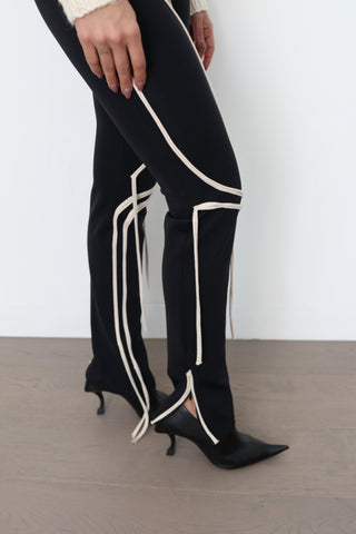 Ottolinger Legging with White Trim Black – Size M