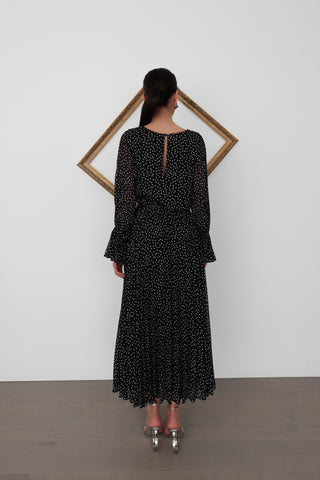 Emporio Armani Polka Dot Long Dress - Size 38