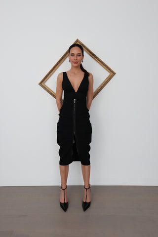 Maticevski Black Bandage Midi Skirt – Size 8