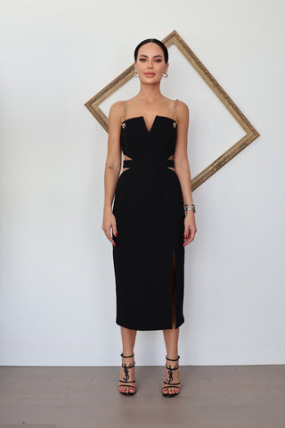 Rebecca Vallance Iman Cut-Out Midi Dress – Size AU 8