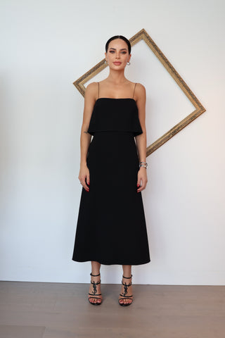 Bec and Bridge Araia black strapless midi dress size AU 8.