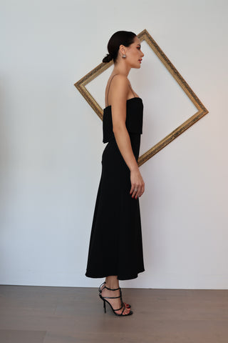Bec and Bridge Araia black strapless midi dress size AU 8.