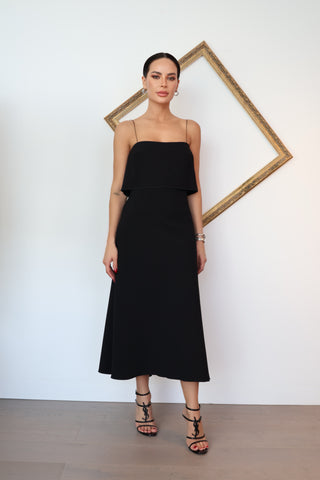 Bec and Bridge Araia black strapless midi dress size AU 8.
