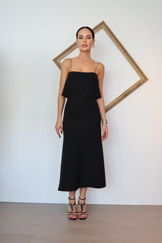Bec and Bridge Araia black strapless midi dress size AU 8.