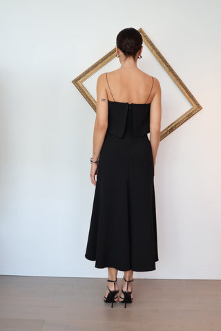 Bec and Bridge Araia black strapless midi dress size AU 8.