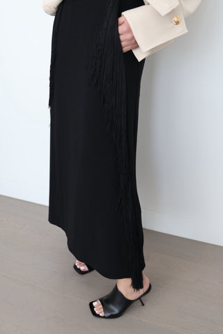Zimmermann Fringe Midi Skirt Black 