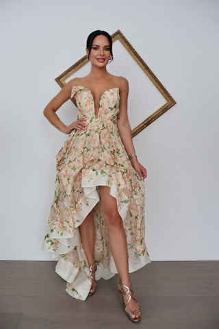 Zimmermann Coral Azalea rose draped mini dress size 2.